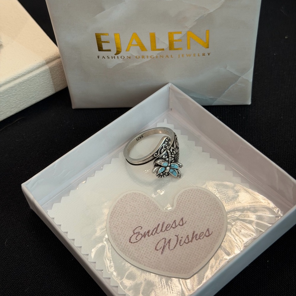 🦋💙 EJALEN Turquoise Dragonfly Ring/wth Box💙🦋 - Picture 9 of 12